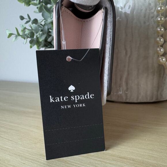 NWT - Kate Spade Dana Small Flap Crossbody Saffiano, Rose Smoke - Picture 10 of 11